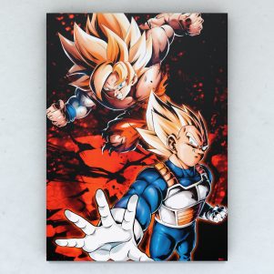 Cuadro DBZ- Goku & Vegeta SSJ 50 x 36 cm
