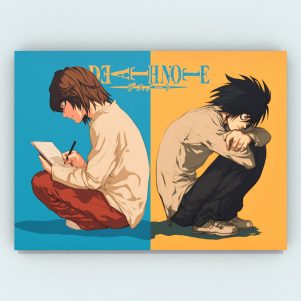 Cuadro Death Note - Kira & L 36 x 50 cm