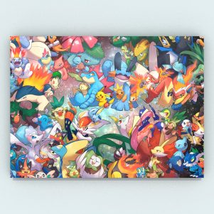 Cuadro Pokemon - Mix 1 36 x 50 cm